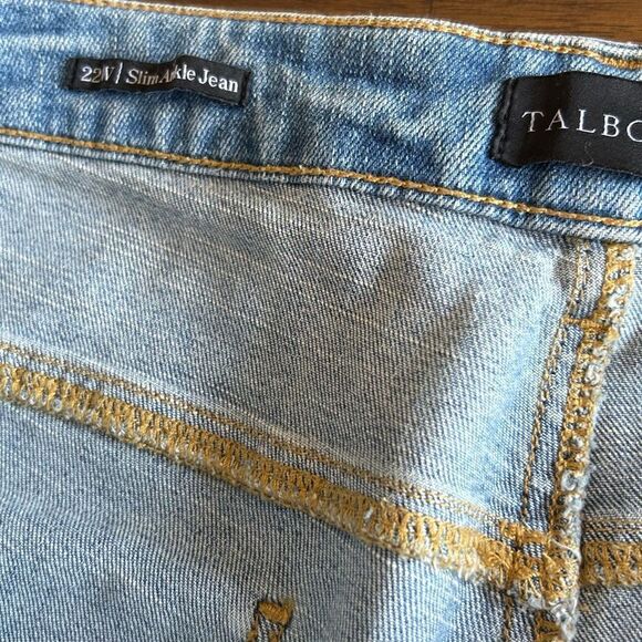 Talbots Slim Ankle Jeans Flores Wash Fringe Hem Size 22W New with tags - Picture 10 of 12